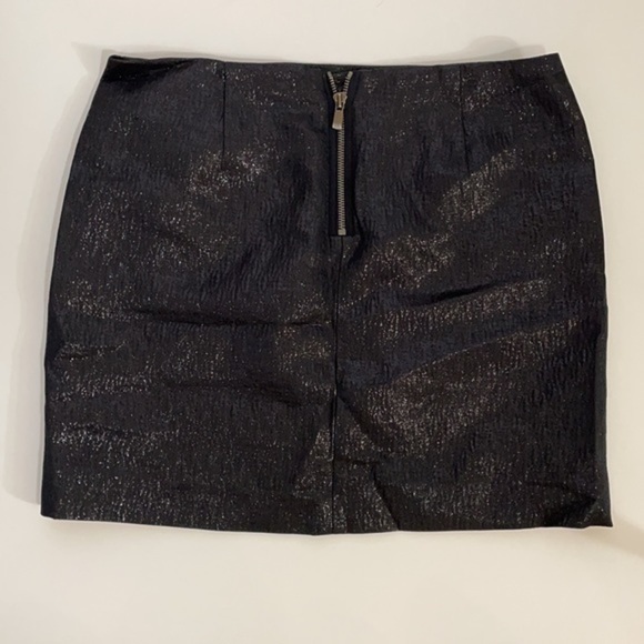 J. Crew | Black Metallic Mini Skirt - Picture 2 of 4